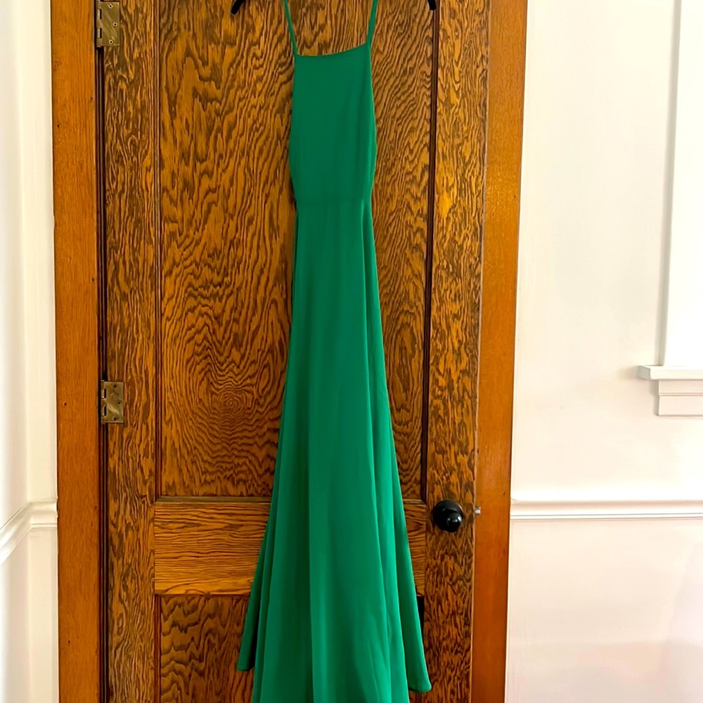 Emerald green maxi dress